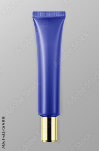 Plastic cosmetic tube. Vector illustratio
