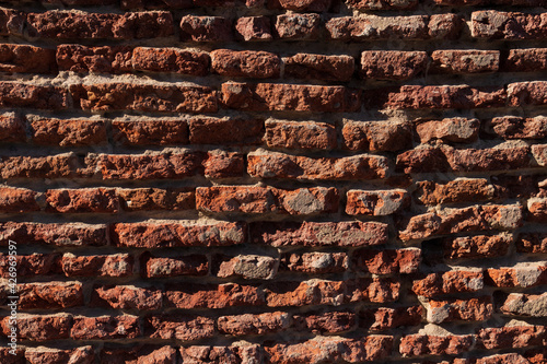 Background with reddish bricks
