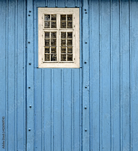 The architectural elements of the building, the windows and the tower are close. Beheading of Saint John the Baptist in the village of Szczyty Dzieciolowo in Podlasie, Poland