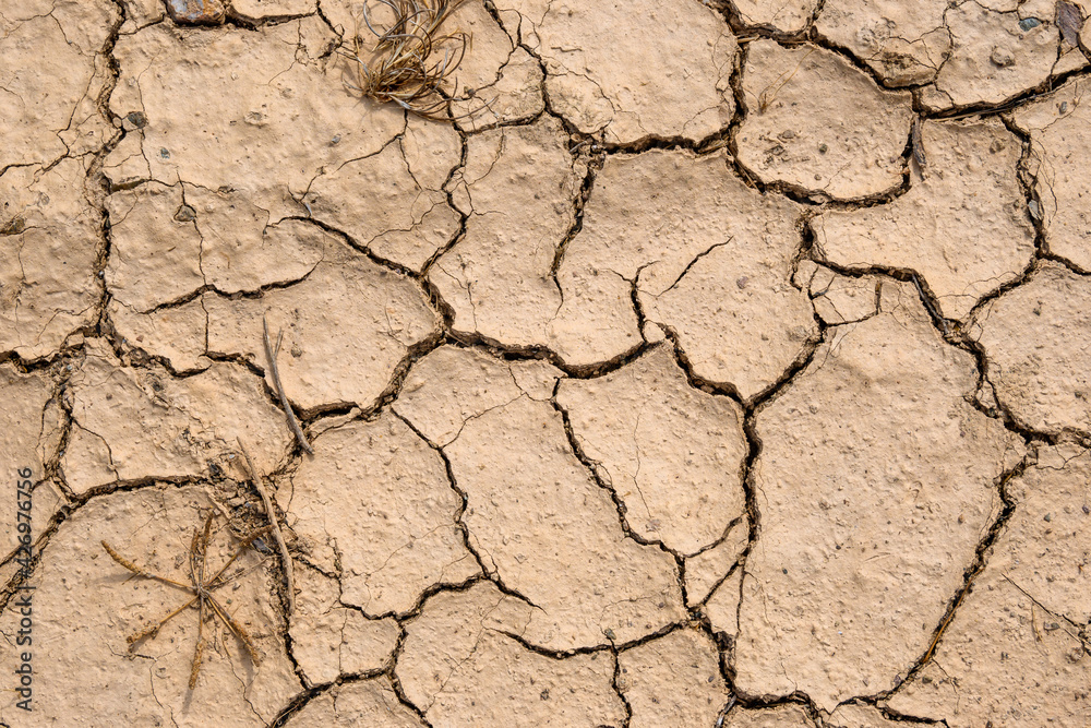 Dry and cracked ground. Texture with natural patterns. Dry and cracked ground. Texture with natural patterns.