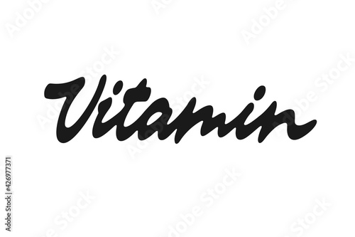 Vitamin vector lettering