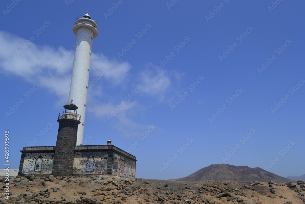 A beautiful lighthouse called Pechiguera in the south of Lanzarote