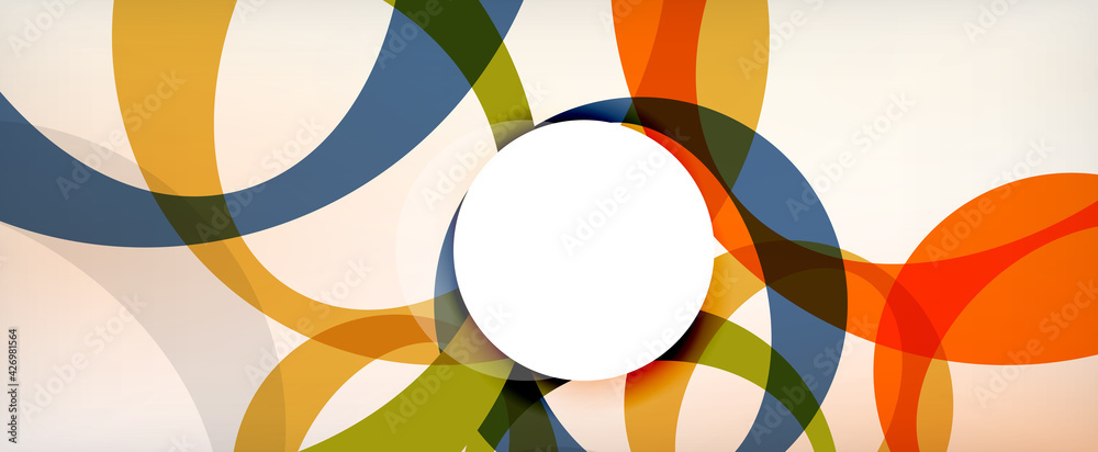 Ring geometric shapes, o letter repetition wallpaper. Abstract background for business or technology presentations, internet posters or web brochure covers Ring geometric shapes, o letter repetition wallpaper. Abstract background for business or technology presentations, internet posters or web brochure covers