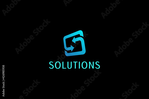 3d letter s logo on a black background
