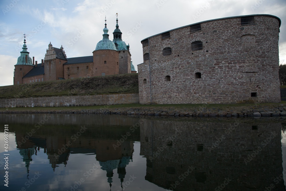 Fototapeta premium Kalmar Castle (Slott) as seen in Småland, Sweden