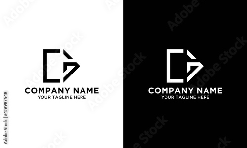 creative initial letter cg logo vector concept element