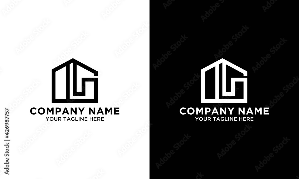 letter G and home logo design letter G and home logo design