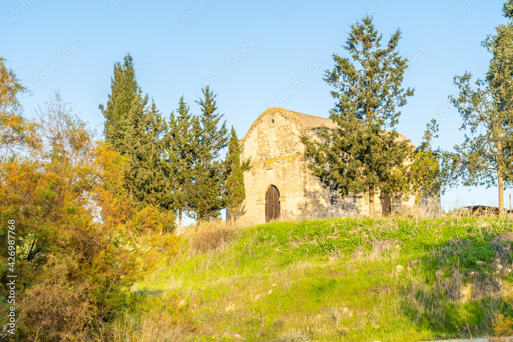 December 2020. Athienou, Larnaca Cyprus. The church of Arhangelou in Athienou, Larnaca disrict, Cyprus
