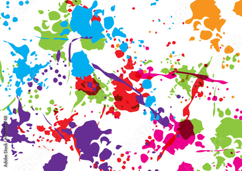 Abstract vector splatter color isolated color background design. illustration vector design.