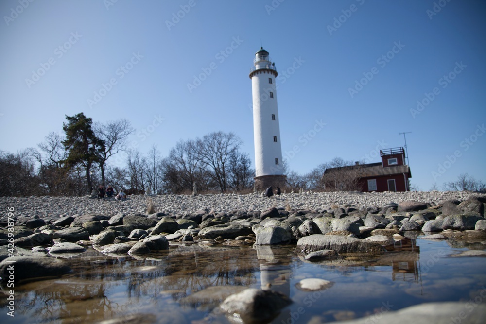 Långe Erik lighthouse in the north of Öland, Sweden