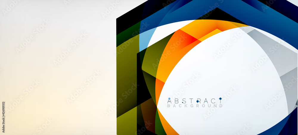 Transparent hexagons geometric shapes abstract background Transparent hexagons geometric shapes abstract background