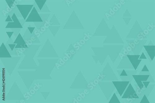 Abstract vector background, teal pattern, symmetrical geometric shapes, triangles blue background, geometry template, banner