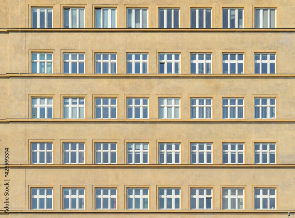 Krakow Poland August 2020. Office windows,Krakow, Lesser poland, Poland Europe