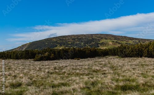 Panorama of Giant Mountains next to trail to Sniezka photo