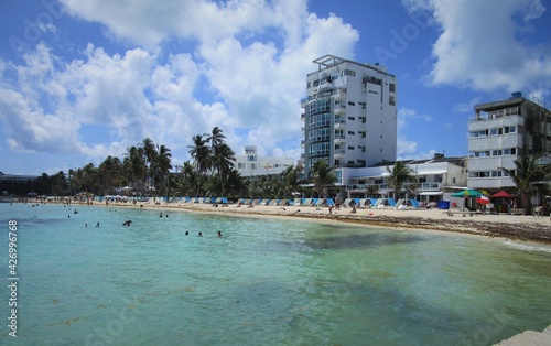 Hermosas playas en la isla San Andrés, Colombia.