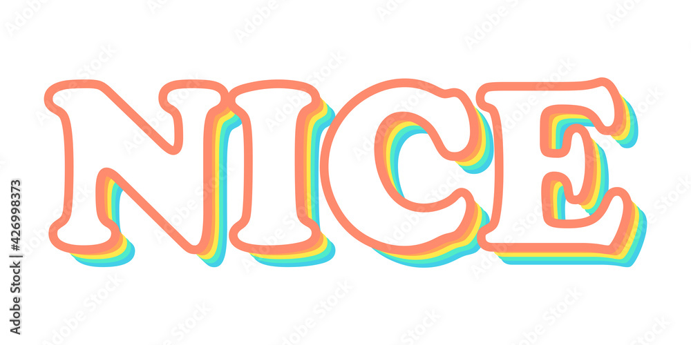 vector design text nice rainbow vector design text nice rainbow