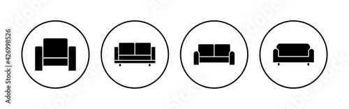 Sofa icon set. sofa icon illustration