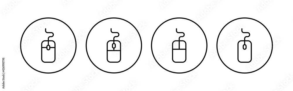 Mouse icon set. click icon vector. pointer icon vector. Mouse icon set. click icon vector. pointer icon vector.