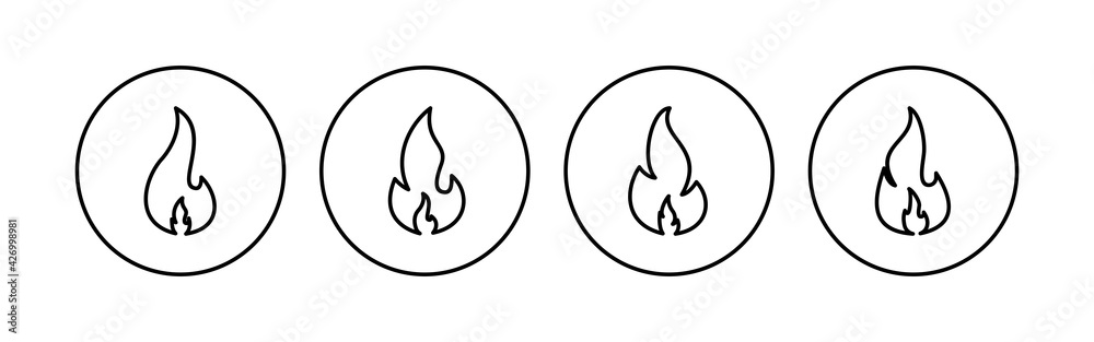 Fire icon set. fire vector icon Fire icon set. fire vector icon