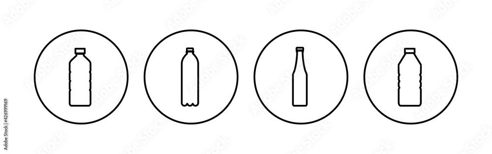 Bottle icon set. bottle vector icon Bottle icon set. bottle vector icon