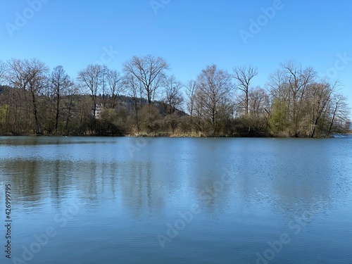 Late winter and early spring on the lake Mauensee or Lake Mauen (Mauesee) - Canton of Lucerne, Switzerland (Schweiz) photo