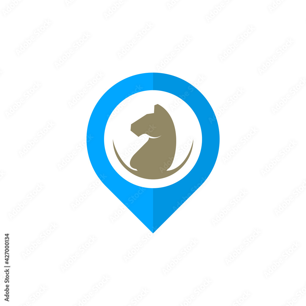 Point Chess logo design vector illustration, Creative Chess logo design concept template, symbols icons