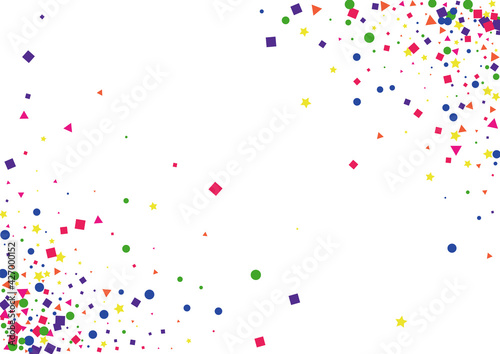 Purple Festival Circle Illustration. Pattern Star Background. Green Dot Decoration. Surprise Confetti Illustration. Red Explosion Square.