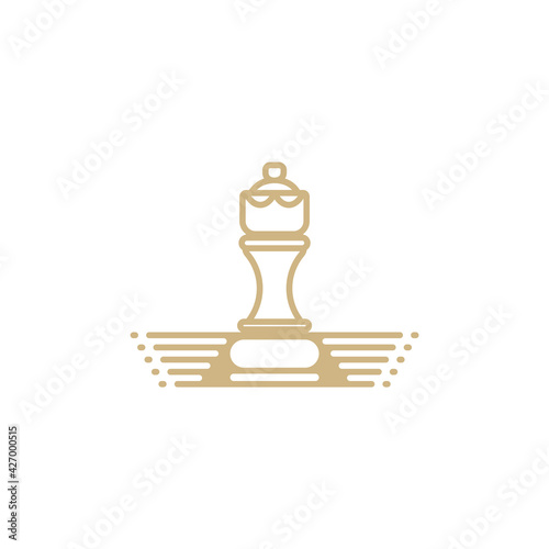 Chess logo design vector illustration, Creative Chess logo design concept template, symbols icons