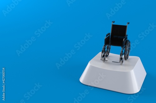 Wheelchair on computer key