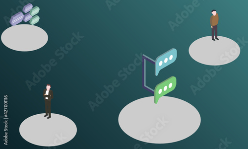 Crowd psychology concept on abstract design