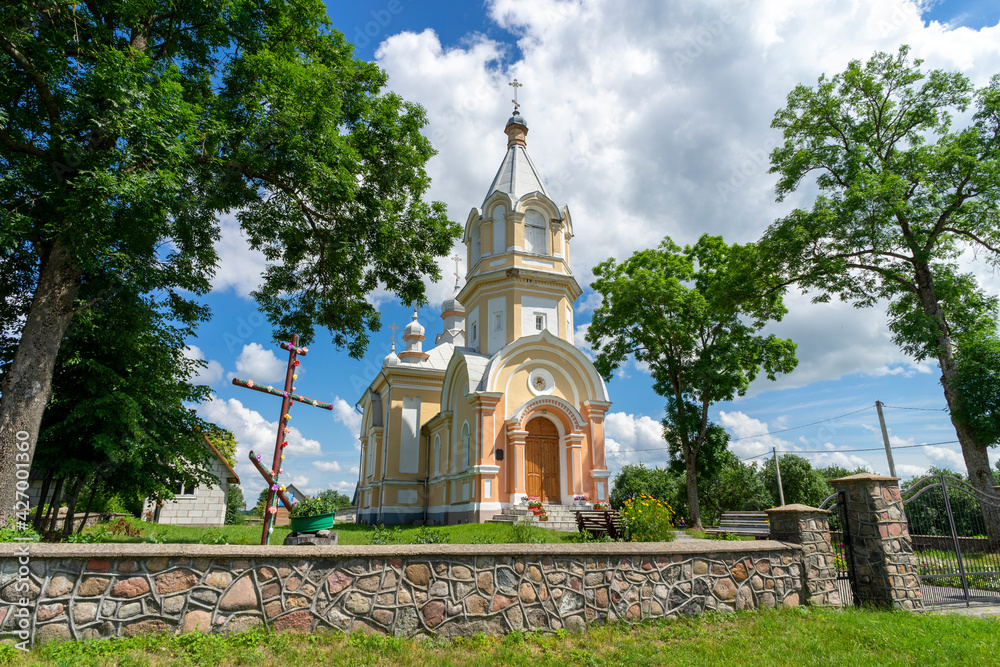 Church of St. Peter and Paul in the village of Venzovets, built in the Russian style