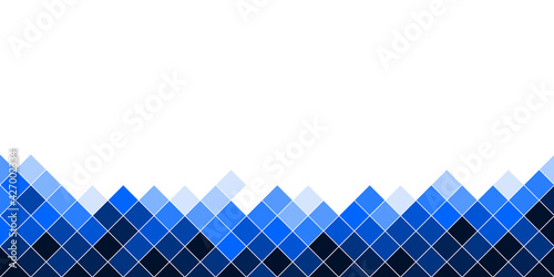 Bannière de Mosaïque Bas Grands Carrés Ton de Bleu