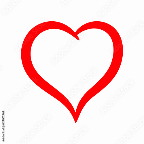 Hand drawn heart vector icon