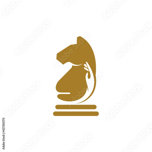 Care Chess logo design vector illustration, Creative Chess logo design concept template, symbols icons