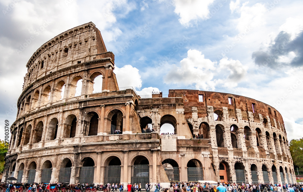 イタリアローマ 古代ローマ建築の傑作 世界遺産コロッセオ Stock Foto Adobe Stock