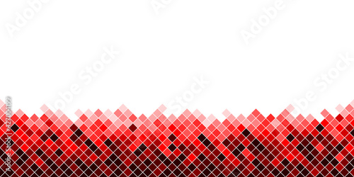 Bannière de Mosaïque Bas Petits Carrés Ton de Rouge