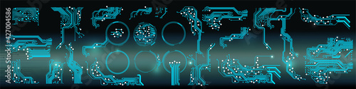 Abstract vector background with high tech circuit board. Vector Illustration