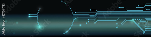 Abstract vector background with high tech circuit board. Vector Illustration