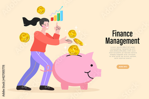 Safe Money On Piggy. Internet banking and earning concept. Successful investor or entrepreneur. Financial consulting, investment and savings. Modern vector illustration.