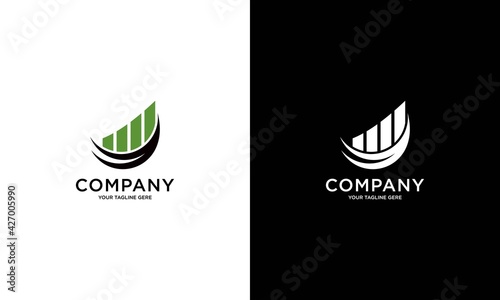 accounting financial logo design concept