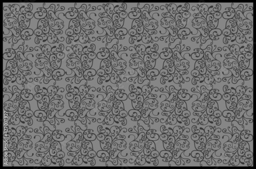 Arabesque florale 2 niveau de gris EPS