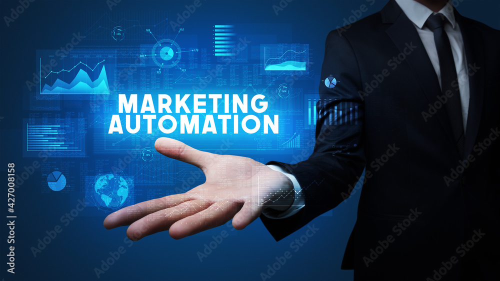 Hand of Businessman holding motivational message