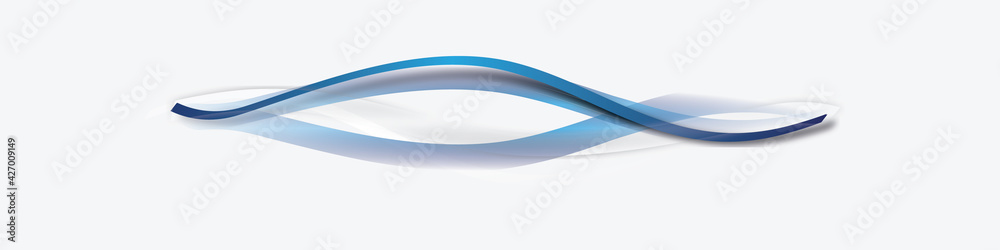 Obraz premium Welle Blau Wellen Band Banner