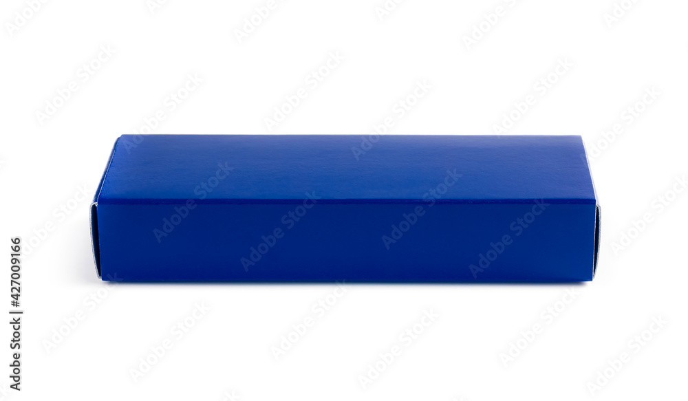 blank blue cardboard paper slide box for product design mock-up blank blue cardboard paper slide box for product design mock-up