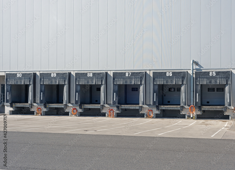 loading docks of a warehouse loading docks of a warehouse