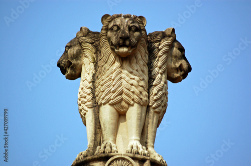 Lion symbol of India photo