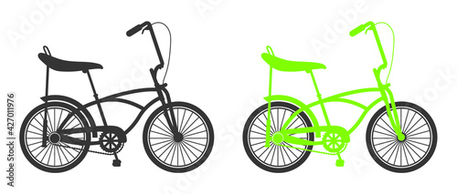 Biker Babe Vector Illustration, Banana seat bike, Banana seat, Beach cruiser, Cycling  symbol, Banana, Bicycle, Girl's Bike, Baby Carriage