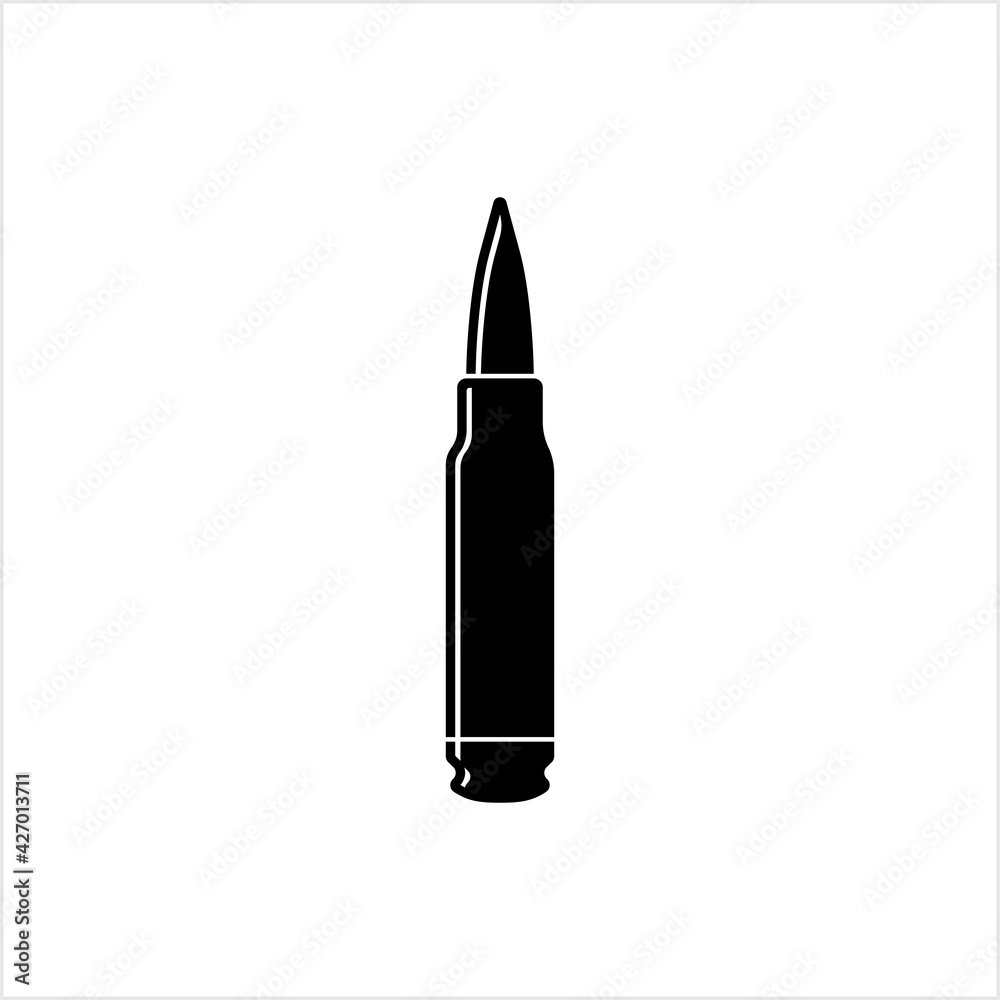 Bullet Cartridge Icon, Round, Firearm Ammunition Bullet Cartridge Icon, Round, Firearm Ammunition