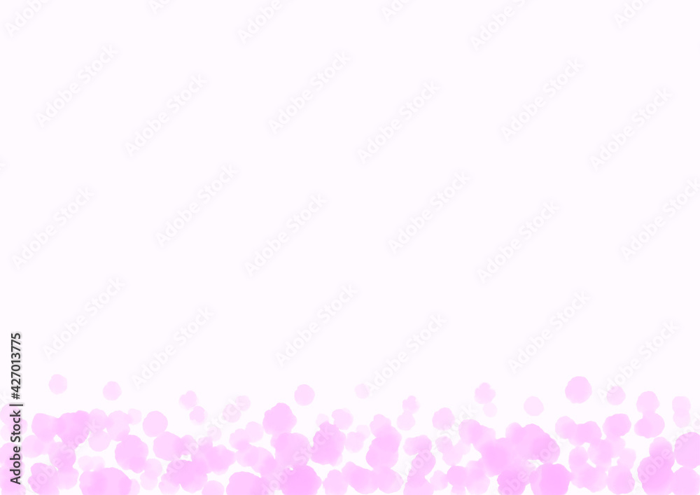 淡いピンクの背景　水彩　丸