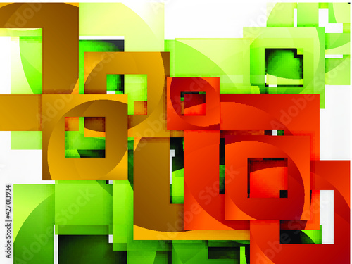vector graphics for production,color abstraction, square patterns